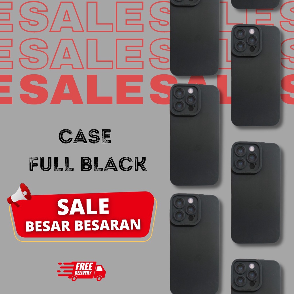 GROSIR CASE FULL BLACK  For ALL TYPE HP CEK DI DESKRIPSI