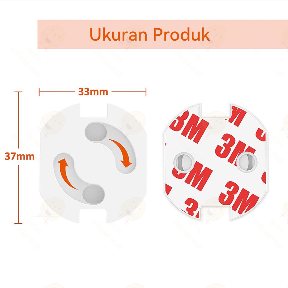 Lacoo Penutup lubang colokan listrik Pengaman stop kontak Socket cover 1PCS