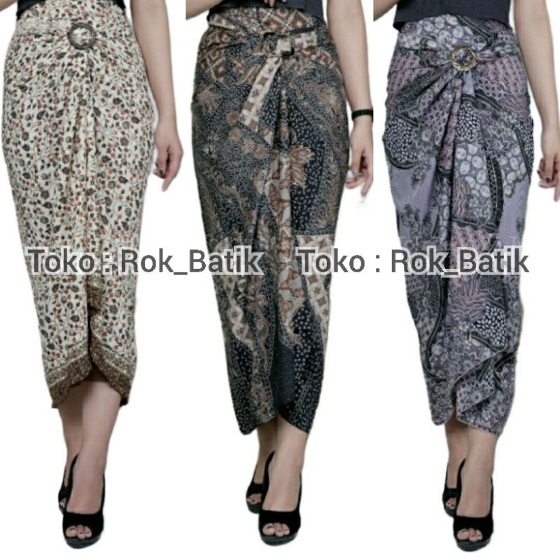 (50 Motif) Rok Lilit Batik Bawahan Kebaya Modern Rok Serut Batik Free Ring Kain Batik Floral Batik Couple Pasangan