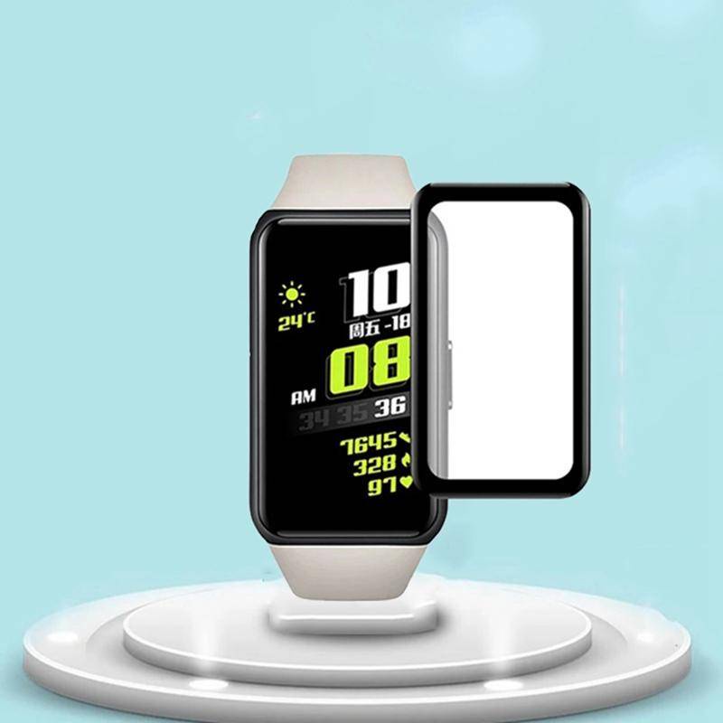 1-3 Pcs Film Pelindung Kaca Serat Lembut Untuk Huawei Band7 6 4 3 Pro Screen Protector (Bukan Kaca) Untuk Huawei Band7 Band 6Pro 4Pro 3Pro Smartwatch Aksesoris