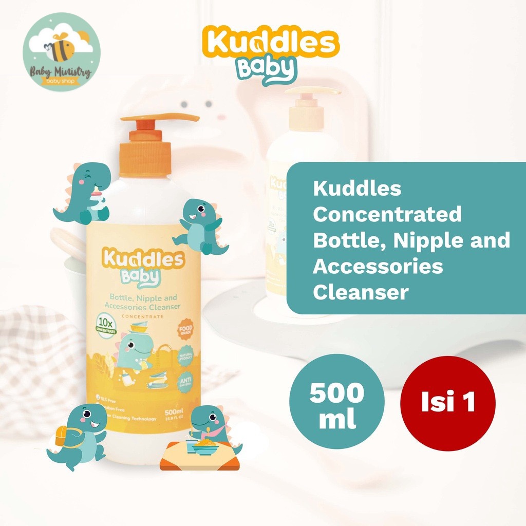 (NEW) Kuddles Natural Concentrated Bottle, Nipple and Accessories Cleanser (500ML) / SABUN CUCI BOTOL BAYI / NIPPLE AND CLEANSER / SABUN CUCI NIPPLE DAN BOTOL /