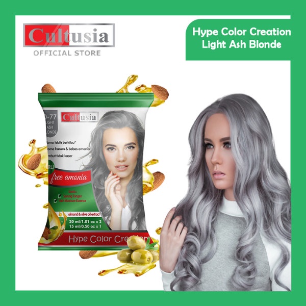 Cultusia Hype Color Creation 6-66 Light Ash Blonde 30ml Pewarna Rambut