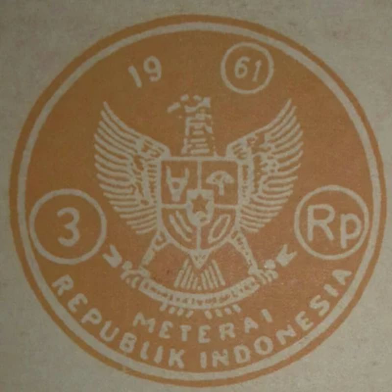 

Kertas Segel Asli Tahun 1961 Double