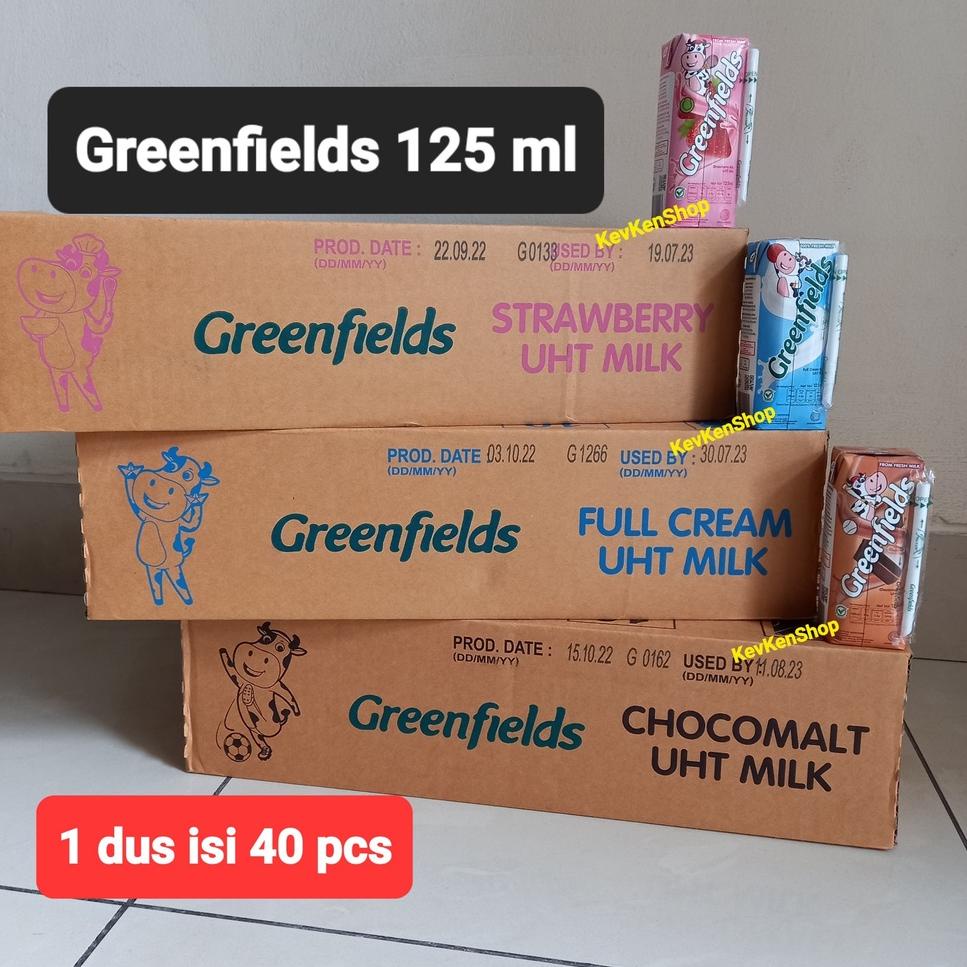 

☋ GREENFIELDS UHT Susu 125 ml GREEN FIELDS 125ml Harga per Dus isi 40 pcs ➢