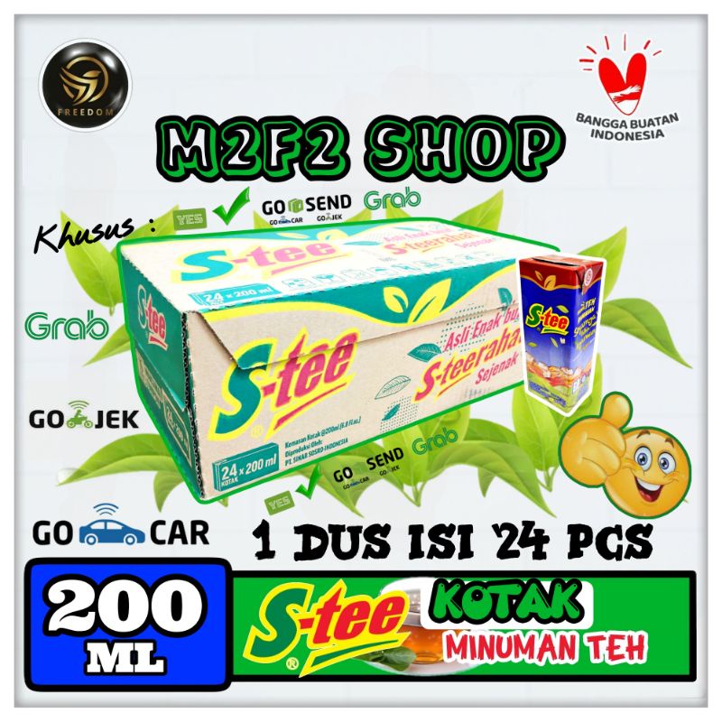 

S-tee / Stee Minuman Teh Kotak - 200 ml Kemasan Karton (Khusus Gojek/Grab)