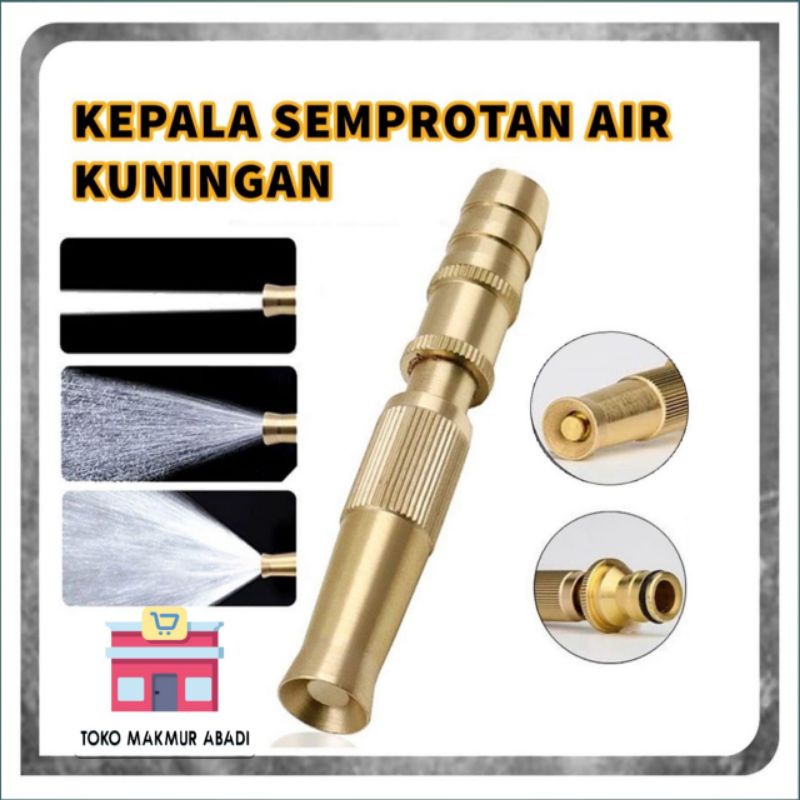 Semprotan Air Lurus Kuningan Taman Cuci Motor Mobil Spray Nozzel