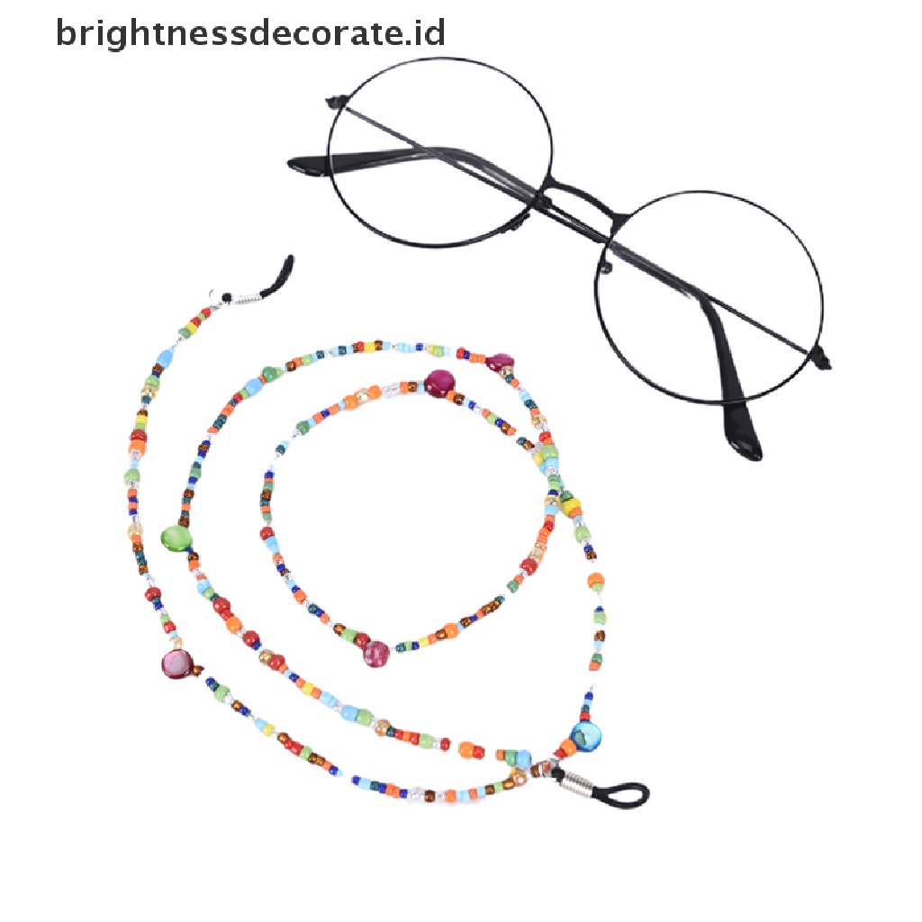 [Birth] Fashion Manik-Manik Mutiara Warna-Warni Kacamata Hitam Lanyard Cord Holder Tali Rantai [ID]