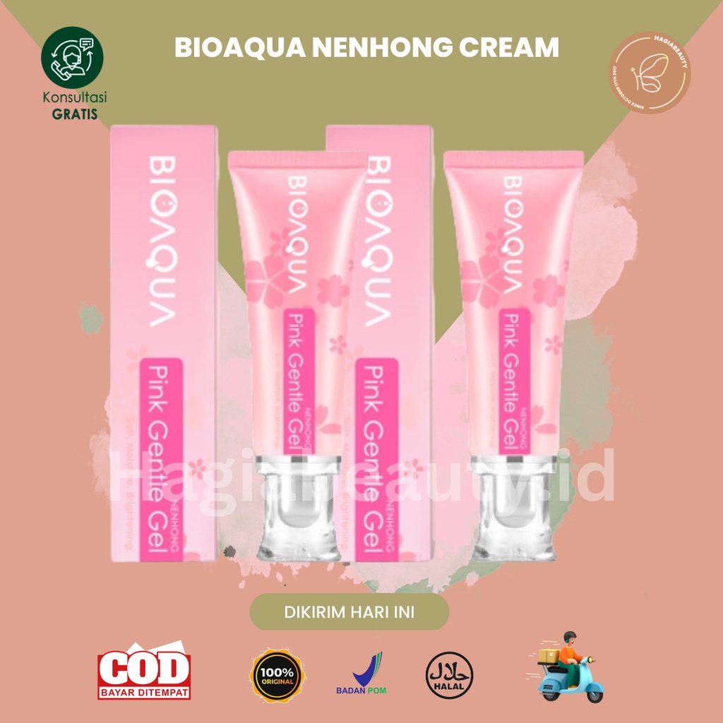 Bisa COD - BIOAQUA Nenhong Cream 30g Warm Gentle Pink Pemerah Bibir Puting Krim Pemutih Ketiak Paha Pantat Area Intim