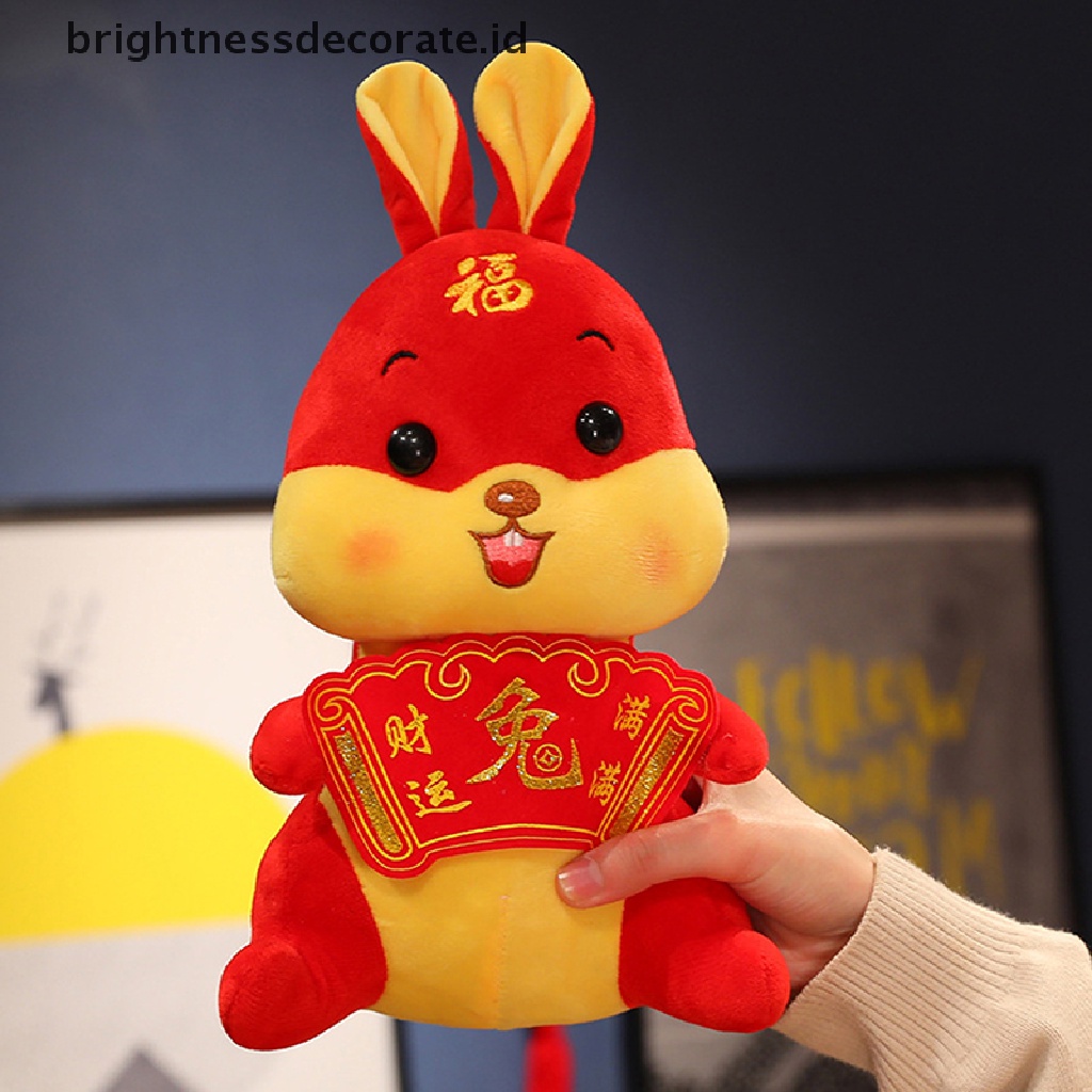 [Birth] 2023tahun Baru Tang Suit Gaya Cina Kelinci Mainan Mewah Lucky Bunny Boneka Boneka [ID]