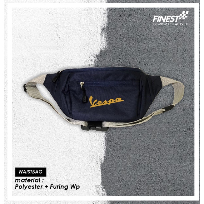 Tas Selempang Kombinasi Waistbag Vespa Custom Kualitas Distro Termurah