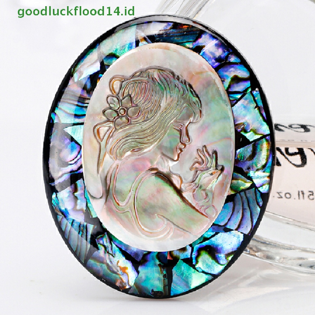 [GOOGFOUR] Alami Abalone Shell Cameo Bros Pin Perjamuan Pernikahan Bros Hadiah Pengantin [TOP]