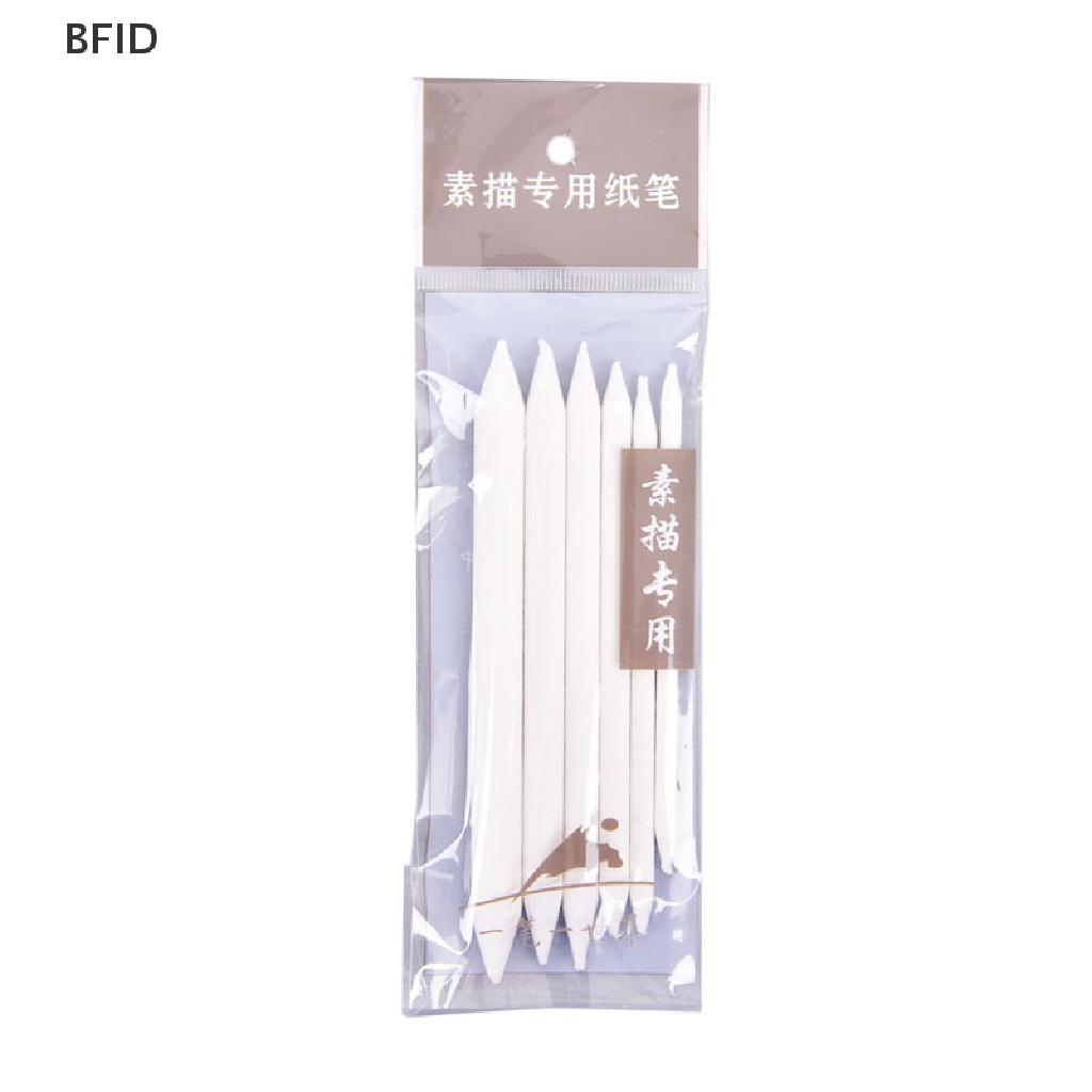 [BFID] 6pcs/set Blending Smudge Stump Stick Tortillon Sketch Art Arang Gambar Putih [ID]