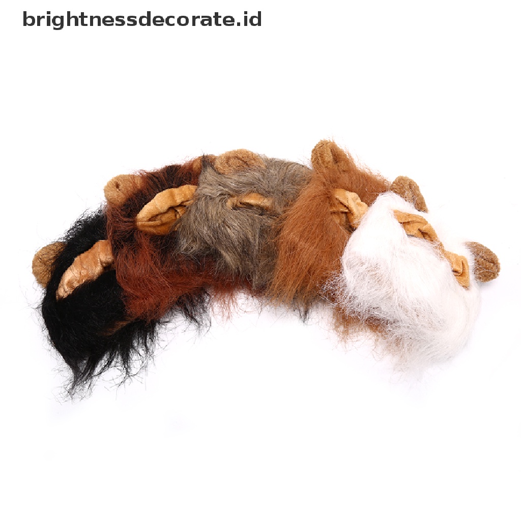 [Birth] Topi Wig Kostum Hewan Peliharaan Lucu Kreatif Lion Mane Untuk Anjing Kucing Lucu Dress Up Chrismas [ID]