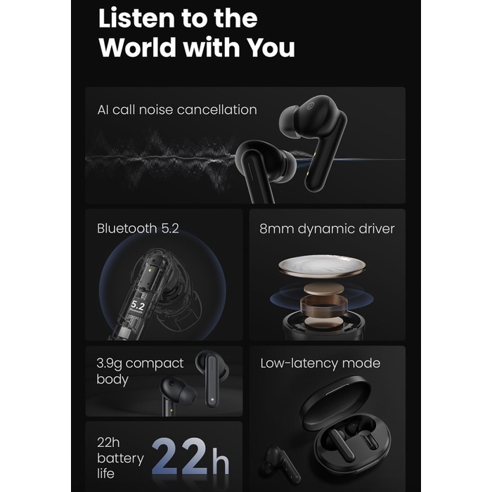 HAYLOU GT7 NEO TWS WIRELESS EARPHONE HEADSET BLUETOOTH ALT GT5 GT1 PRO