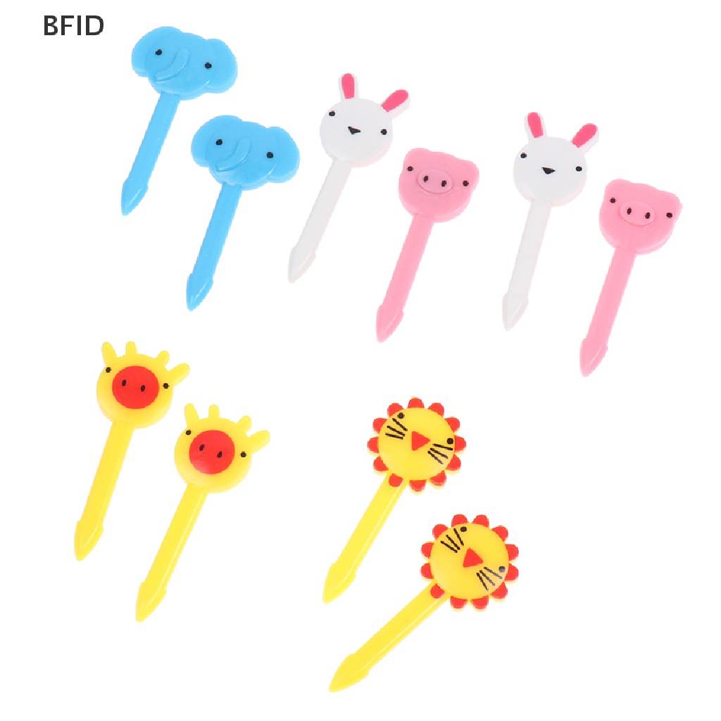 [BFID] 10pcs Mini Animal Farm Kartun Garpu Buah Anak Snack Kue Dessert Fork [ID]