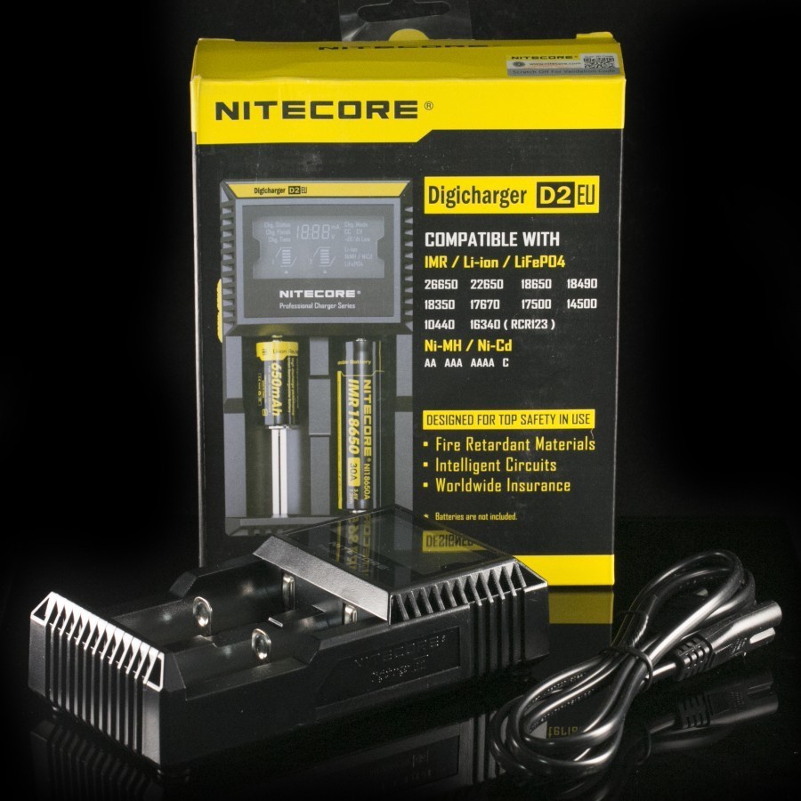 Nitecore D2 Intelligent USB Charger Baterai 2 Slot - Authentic