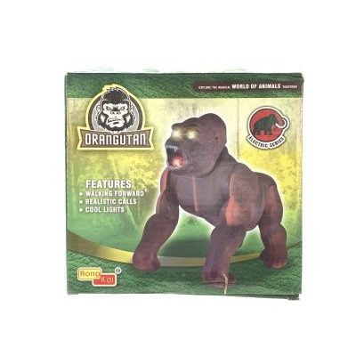 MAINAN ANAK LAKI HEWAN GERAK ROBOT ANIMAL KINGKONG GORILLA SUARA LAMPU