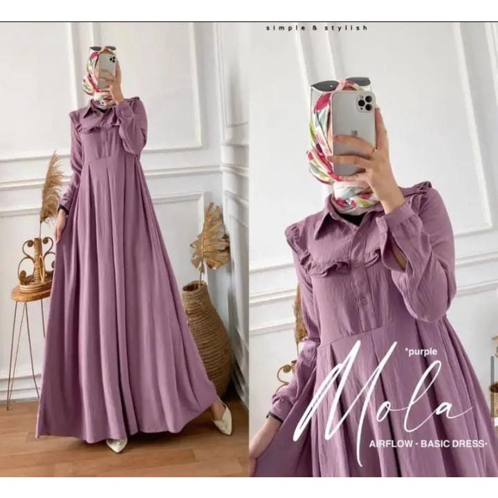 Gamis Kekinian Remaja Baju Gamis Terbaru 2023 Lebaran Wanita Baju Muslim Wanita Mewah Gamis Model Te