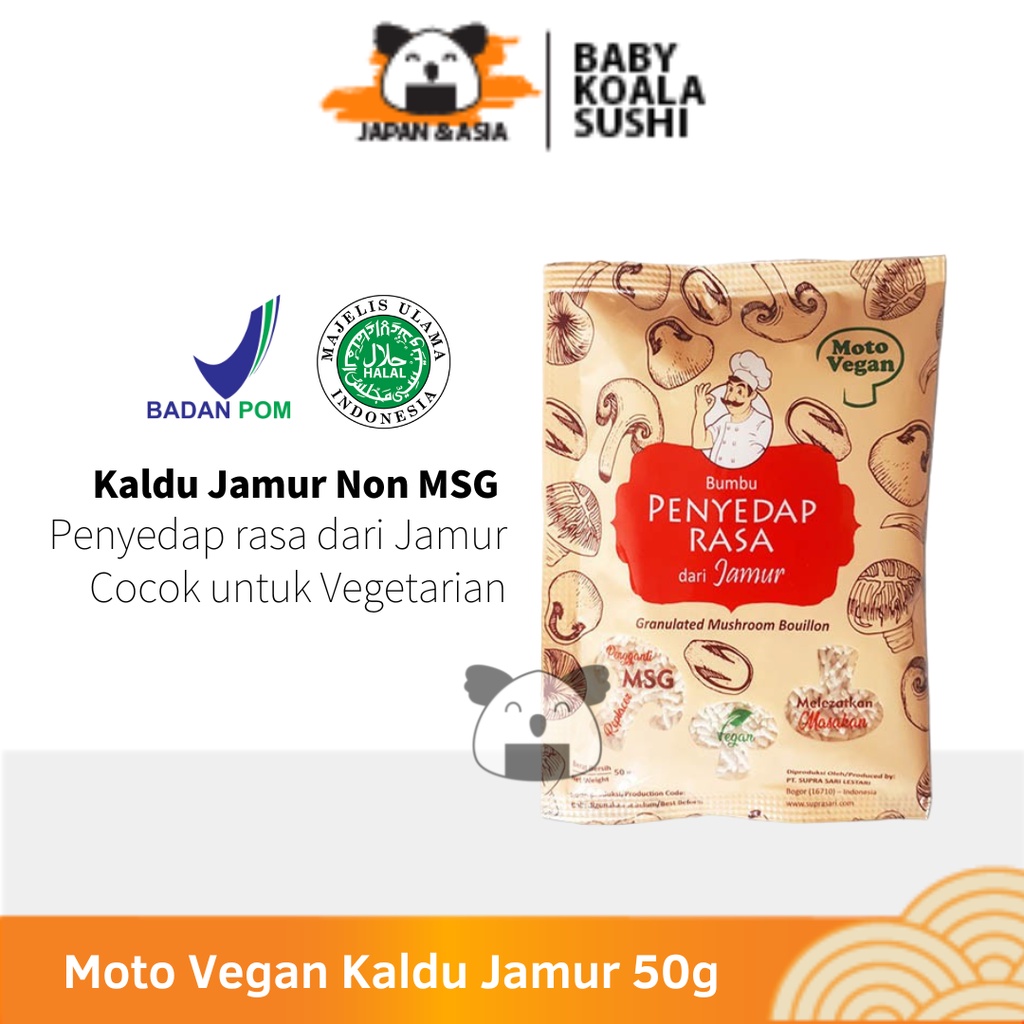 {EXP 09/2023} MOTO VEGAN Kaldu Jamur Non MSG 50 g Halal │ Bukan Totole