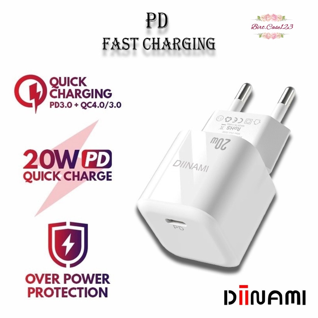 DIINAMI P8 Adaptor BATOK Charger CASHAN Power Nano 20 Batok Fast Charging 20W 3A Type-C (PD) Multi P