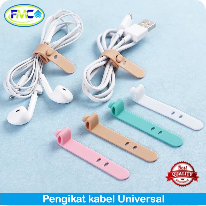 Pengikat Kabel Charger Pengikat Headset Hansfree Karet Ikat Kabel Binder Clip Cable Organizer Warna