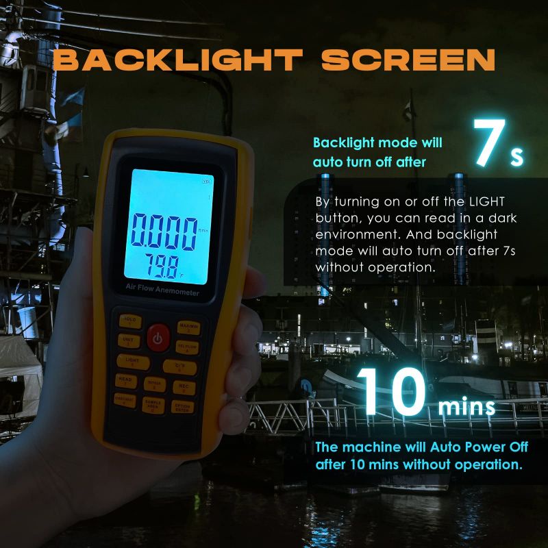 Digital  Anemometer Data Logger Wind Meter Tester Ukur Kecepatan Angin PC GM8902+ Air Flow Velocity Meter Wind Speed Gauges