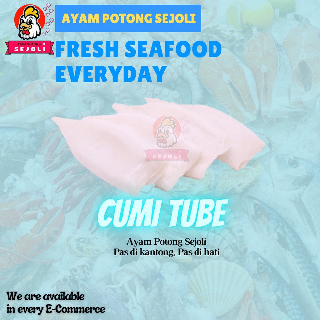 

Cumi Kupas Tube Premium/ Daging Cumi Kupas Segar Premium
