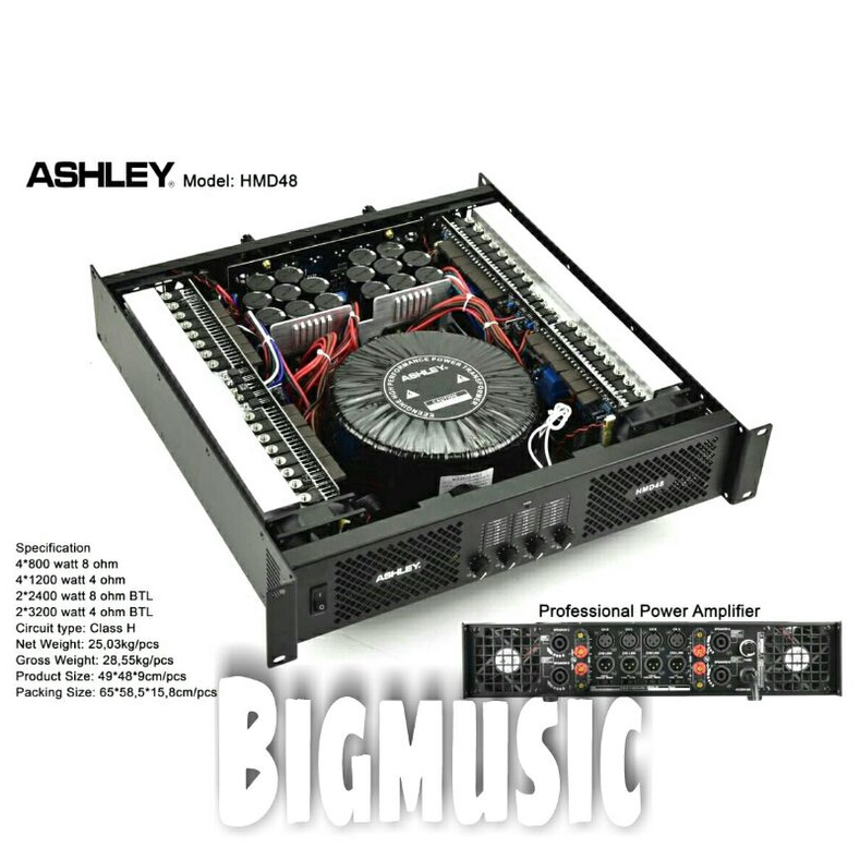 Power Ashley HMD 48 Amplifier Ashley HMD48 4 Channel