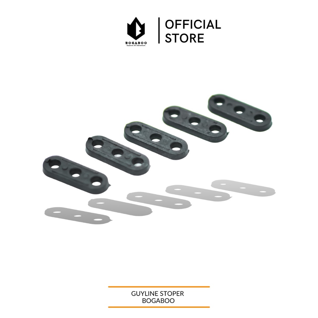 Stopper / Gesper Tali Tenda - Guyline Hitam -  Pengatur Tali Flyshet / Tenda