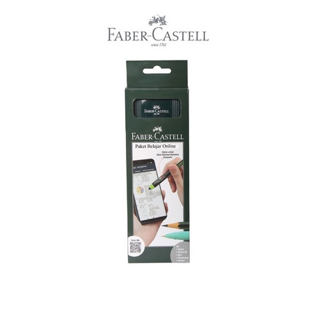 FABER CASTELL PAKET UJIAN MANTAP / STANDARD - 5 MACAM LENGKAP HIJAU PENSIL PENGGARIS PEN PENGHAPUS SERUTAN PACKAGE TEST SET / PENCIL 2B RULLER PEN ERASER SHARPENER PENCIL CASE / STATIONERY SCHOOL SET