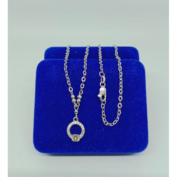 kalung koye anak rantai nori ukir gantungan chan*l bulat mp/perak asli silver 925 lapis emas/perhiasan anak fashion terbaru