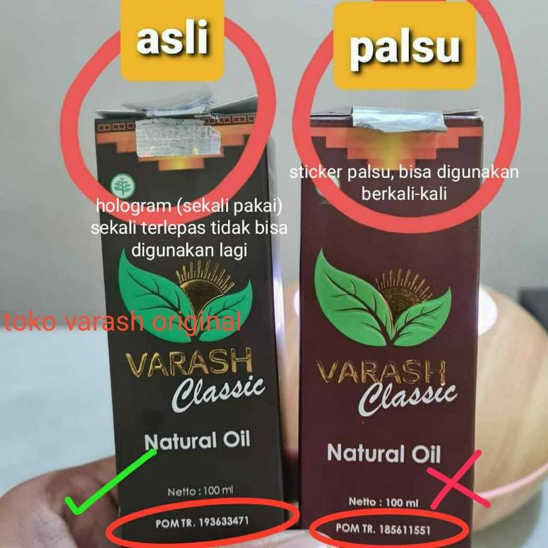 VARASH CLASSIC NATURAL OIL 100ML ORIGINAL 100% -  FLIPTOP