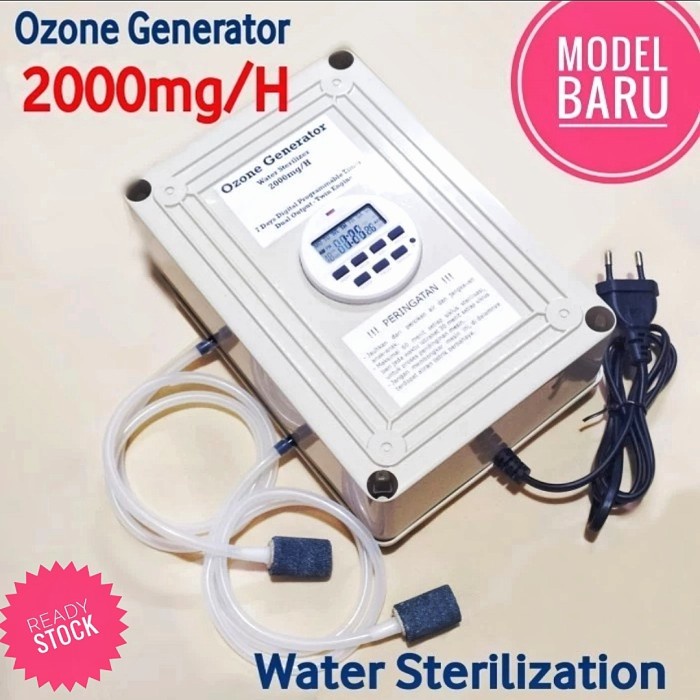 Pure Ozone Generator 220V 2000Mg Water Ozonizer Germicidal Sterilizer