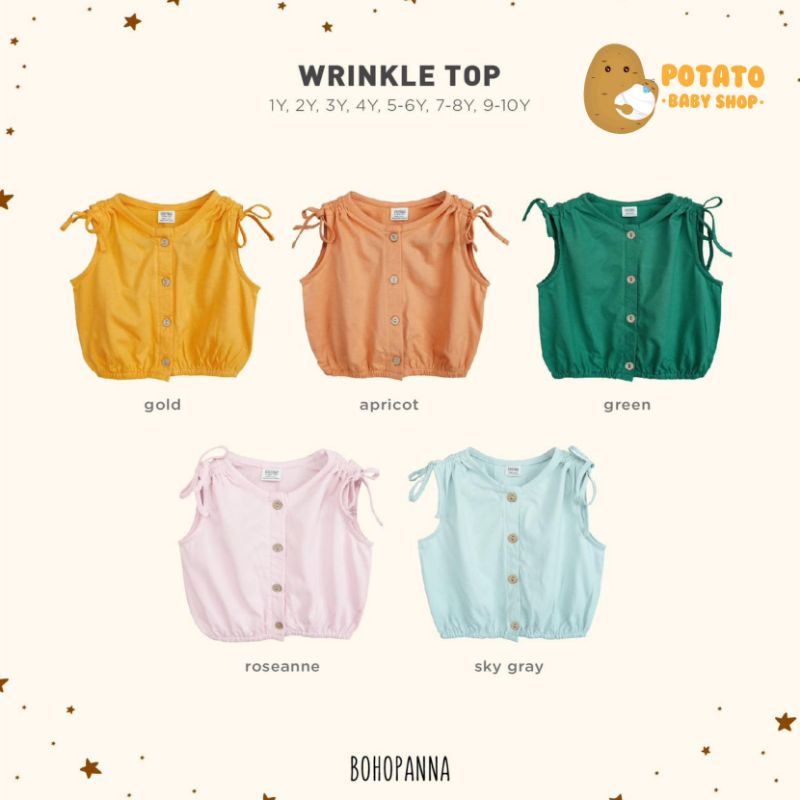 Bohopanna Wrinkle Top 1th s/d 8th - Atasan Boho Baby