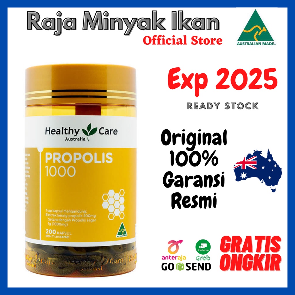 Healthy Care Propolis 1000 mg 200 kapsul 100% Original