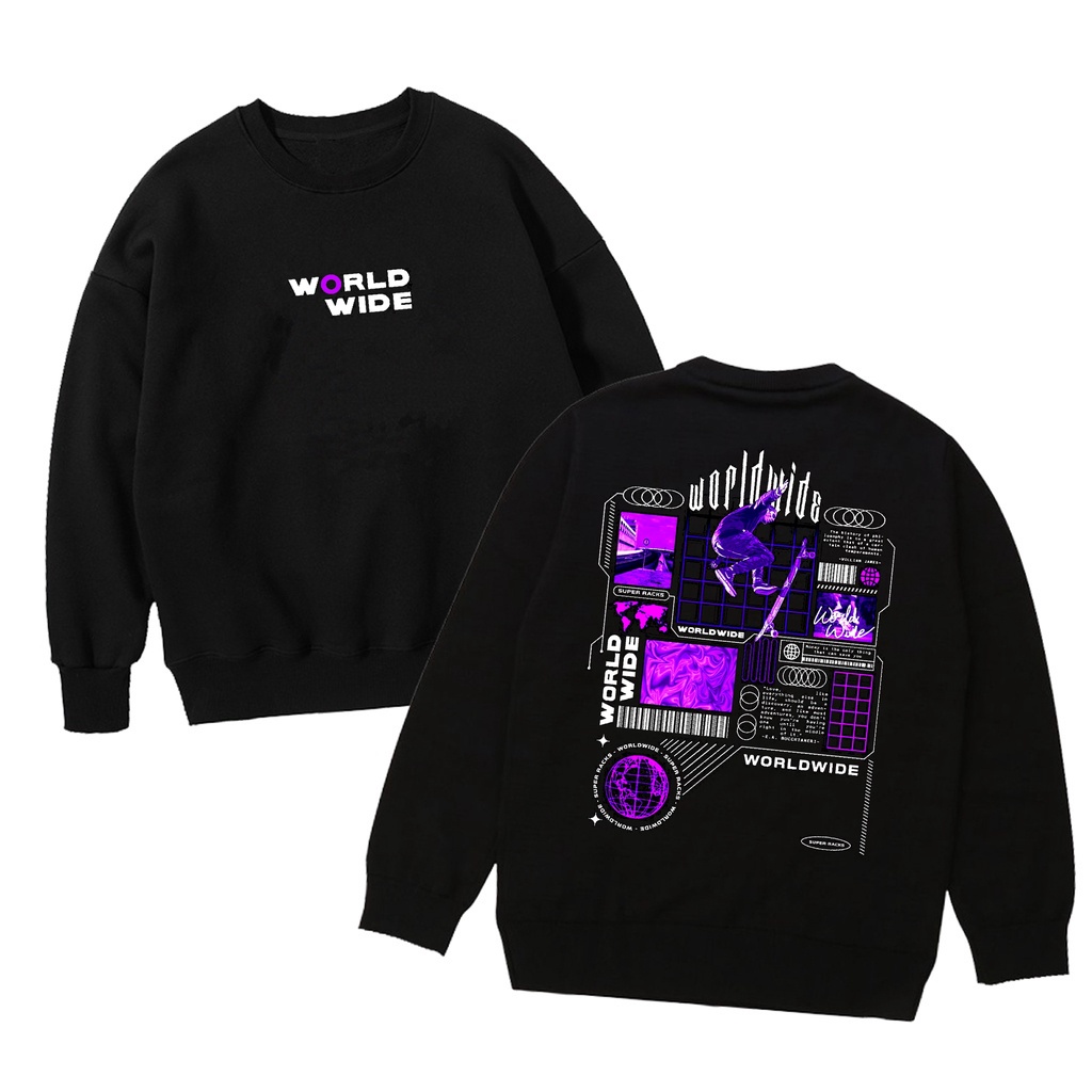 Sweater Crewneck Pria Distro Suiter Oblong Terlaris Switer Crewnek Original Warna Hitam Unisex