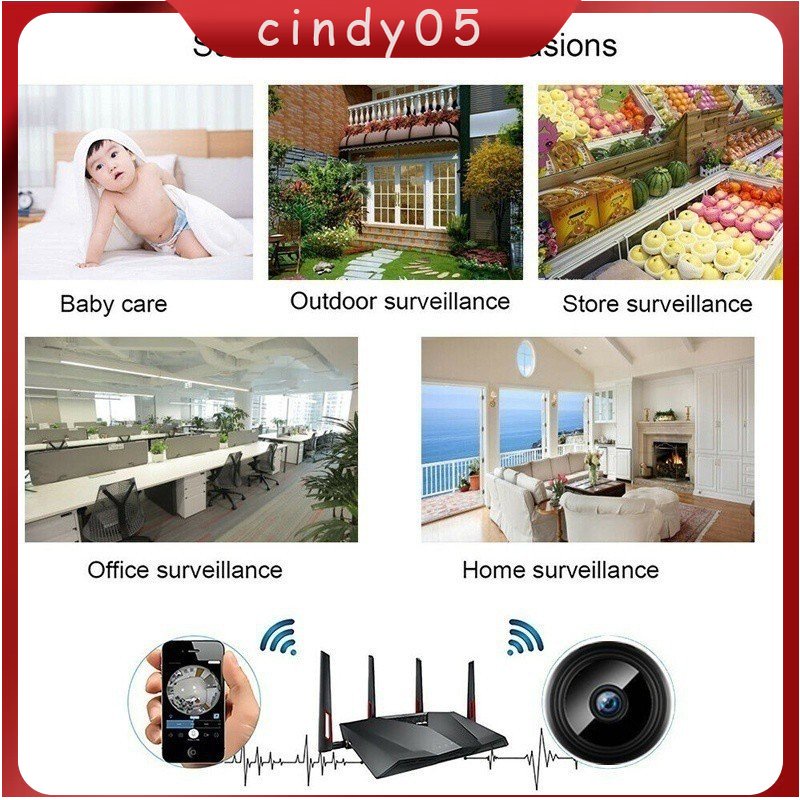 【COD】 Wireless A9 Mini Camera Wifi HD 1080P Micro Kamera Kecil Smart IP Kamera CCTV Spy Camera Kamera Pengintai