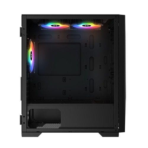 XAGATEK Gemini II Black Hitam m-ATX PC Case Casing Gaming Xigmatek