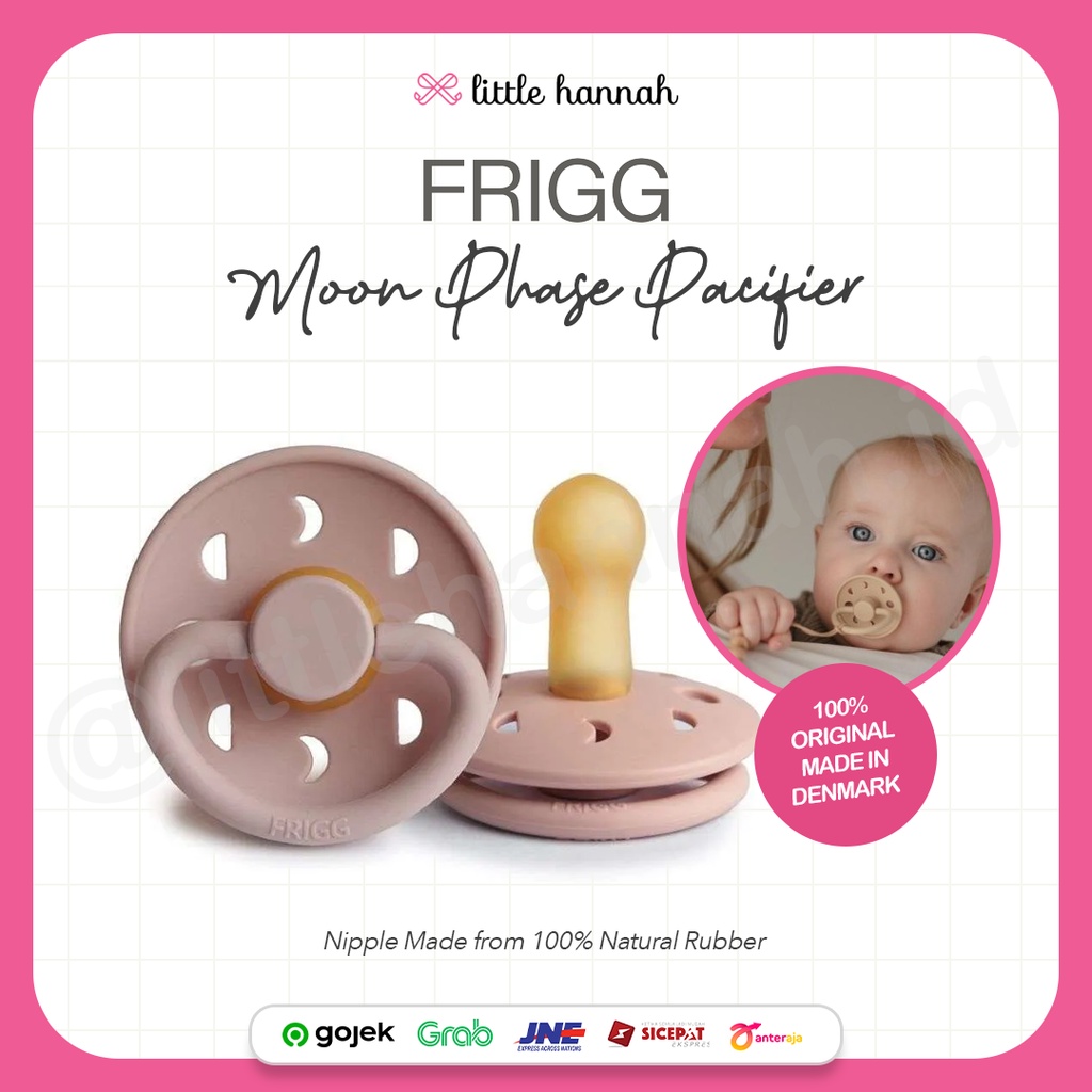 [ORIGINAL] FRIGG Pacifier Latex - Moon Phase / Dot Empeng Latex Aesthetic / Dot Bayi Estetik
