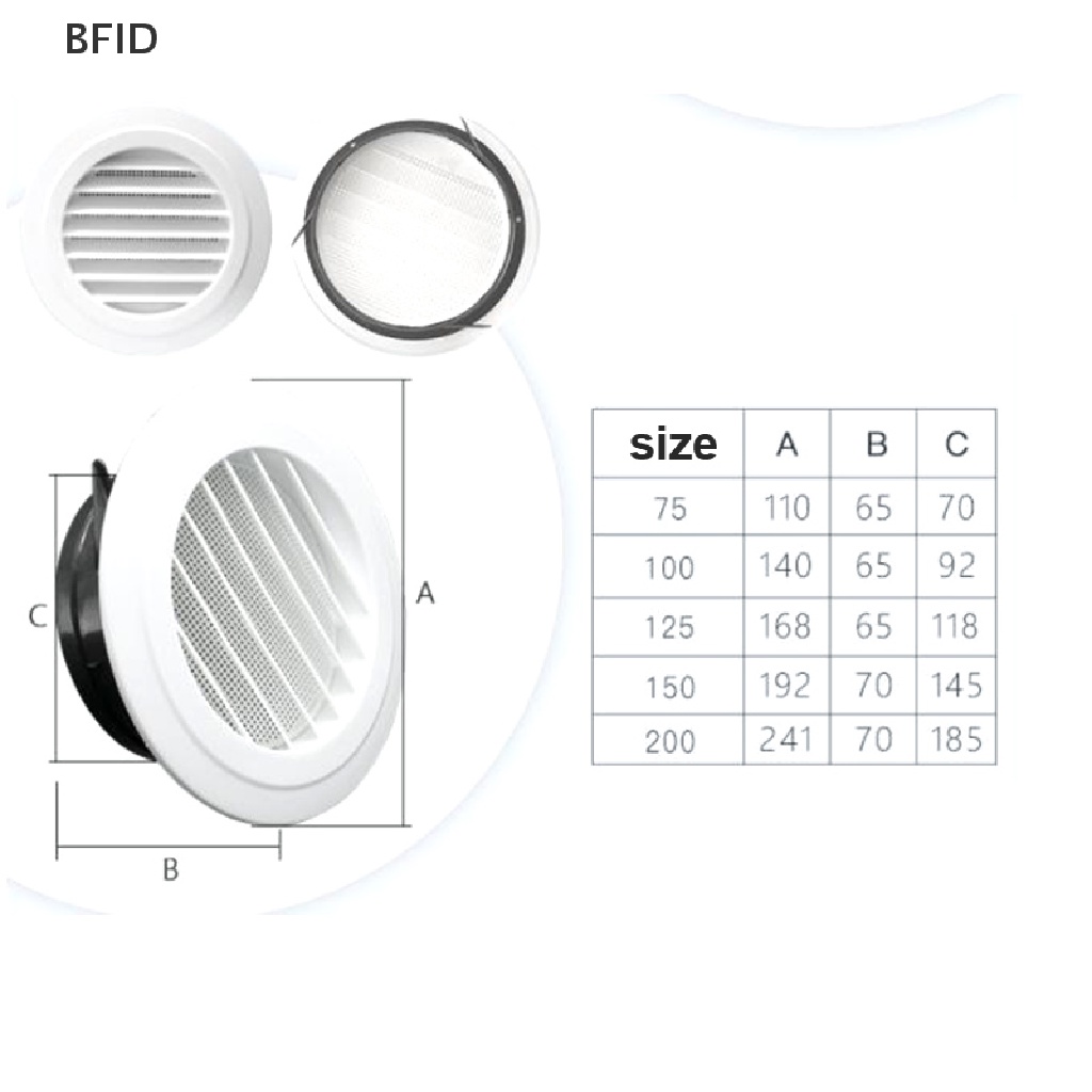 [BFID] Exterior Wall Air Vent Grille Kisi Lubang Angin Exhaust Udara Bulat Plastik Ducg [ID]