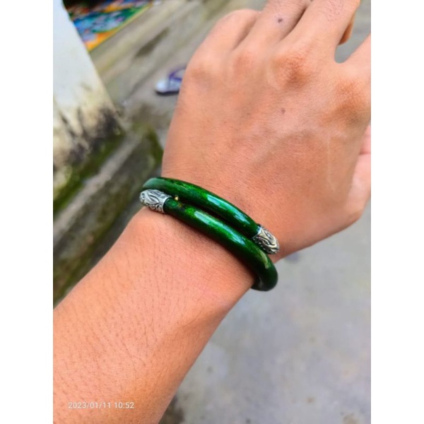 Gelang akar bahar tali arus hijau super (engsel)