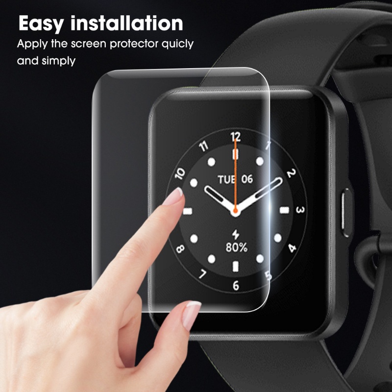 [Harga Grosir]9D Curved Full Coverage Anti-scratch Hydrogel Film /HD Clear Soft Screen Protector Film Compatible with Xiaomi Redmi Watch 2 Lite /Smartwatch Accessories