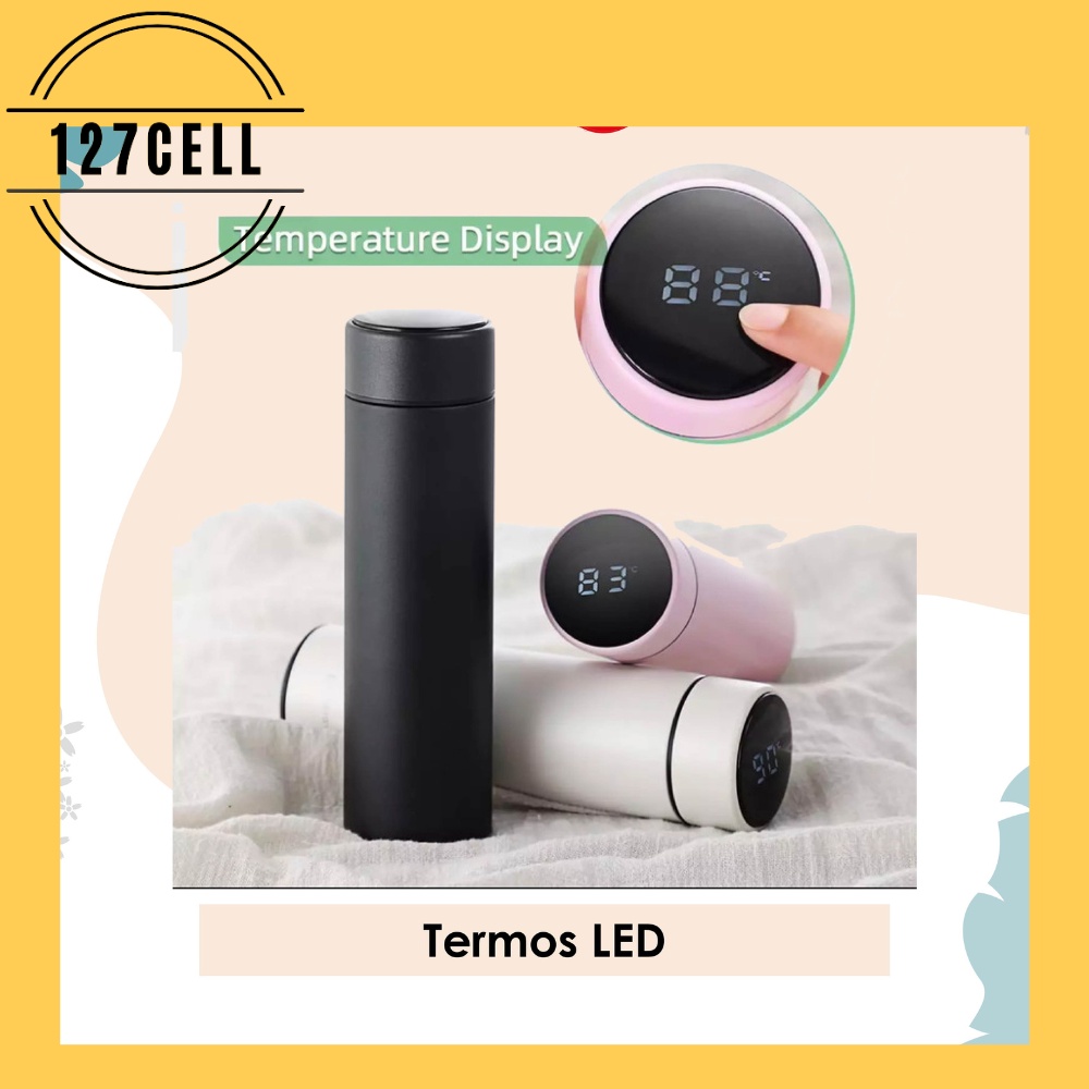 Termos LED Indikator Suhu Temperatur Botol Minum Air Panas Dingin Stainless Steel Thermos