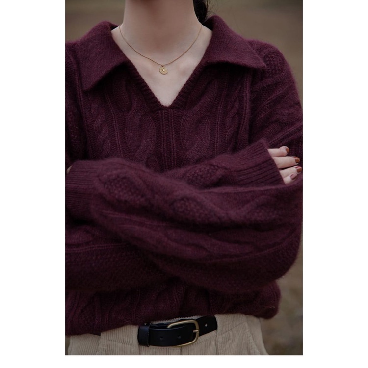 Laura Sweater CropTop Rajut - Knit Korean Style - Atasan Wanita Import TM (MG22462)