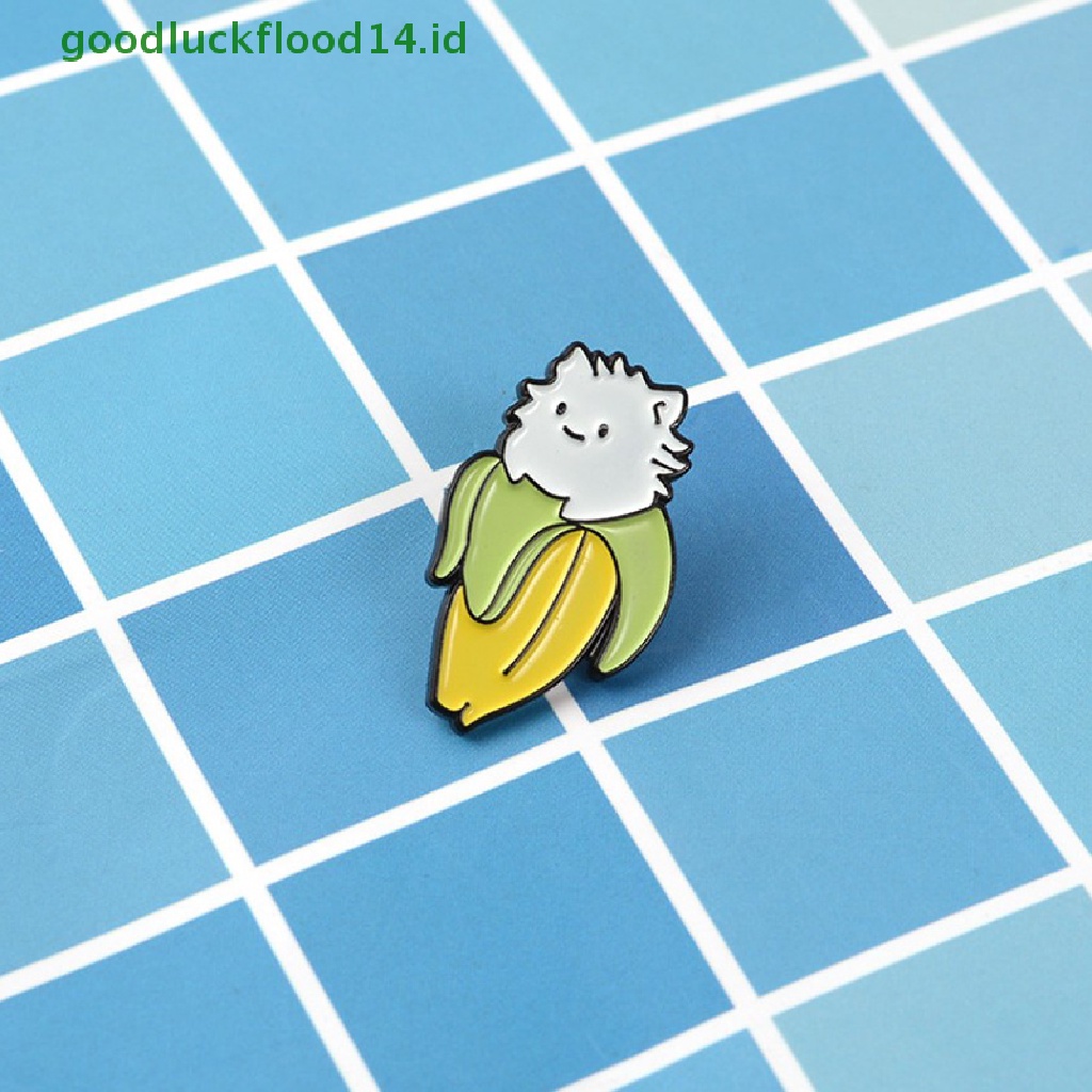 [GOOGFOUR] Fashion Enamel Pisang Kucing Bros Pin Kerah Lencana Korsase Aksesoris Perhiasan [TOP]