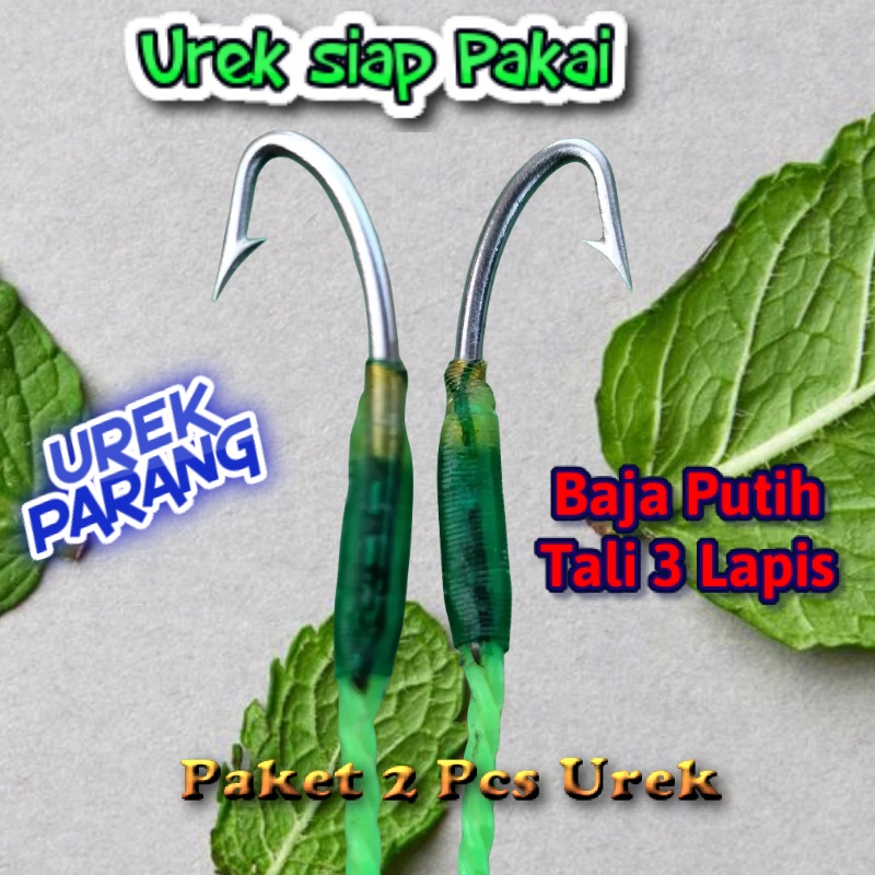 2 Pcs Set Pancing Belut 3 Lapis Tali  Siap Pakai Model P4rang Kail Baja Putih Pancing belut sawah ur