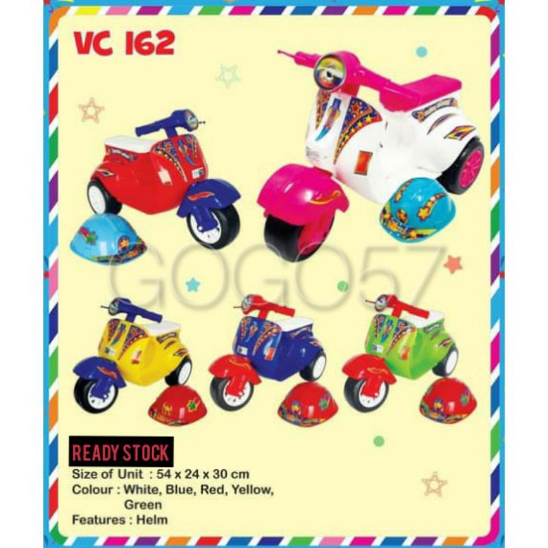 MAINAN VESPA ANAK KLASIK FREE BUBBLE/ FUN BIKE ANAK