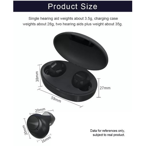 Alat Bantu Dengar Hearing Aid Model EarbudsType ITE EN-ITEIA102 Bisa di Cas Mirip Earphone Rechargeable Finger Touch Setting New Technology