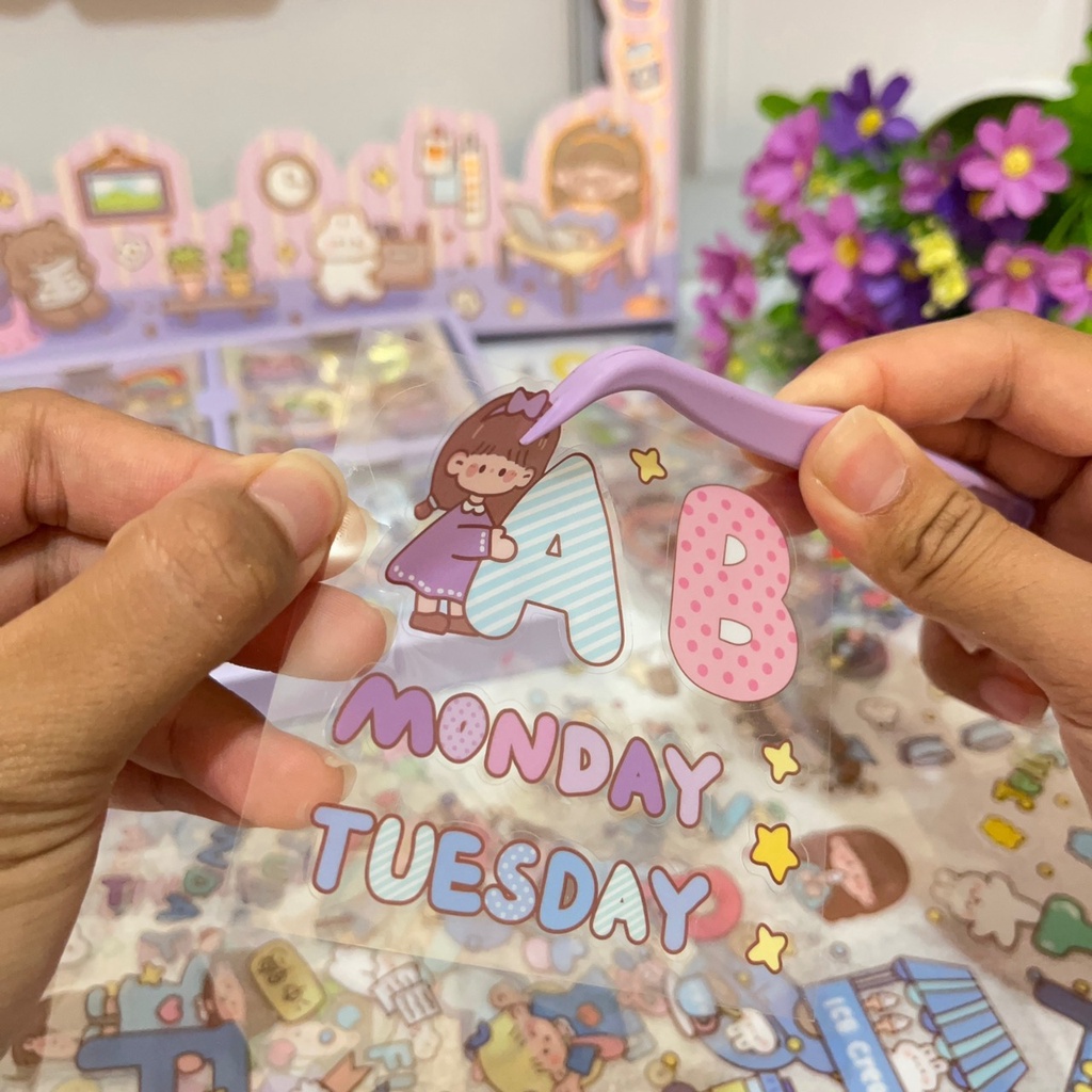 BOX STICKER SENMU ISI 200 LEMBAR MOTIF SUPER CUTE LUCU LIMITED EDITION PAKET STIKER ISI 200 GAMBAR SWEET LITTLE GIRL PERLENGKAPAN HIASAN GIFT SPECIAL READY COD