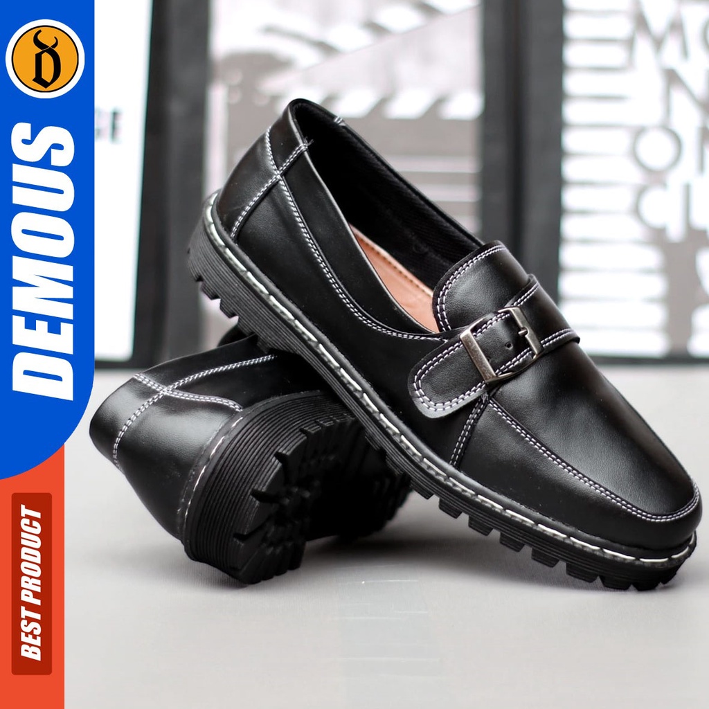 DEMOUS Yngwie - Sepatu Loafers Docmart Formal Kerja Casual Pria